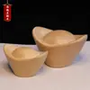 Madera de Durazno Lingote Talla en Madera Adornos Pequeños Artesanías de Madera Guangjin Accesorios para Celebración de Cumpleaños Artículos de Mano Venta al por Mayor
