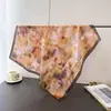Pañuelo Cuadrado Estilo Francés Morandi Imitación Seda Estampada, Chal, Bufanda de Cuello, Pañuelo de Cuello de Gama Alta, Pañuelo para la Cabeza, Bufanda de Seda, Bufanda