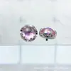 Pendientes de Aleación de Titanio Astmf-136 con Borde Dentado y Circonita G23 Titanio Rosca Interna Cabezal de Joyería para Pendientes