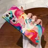 Funda de teléfono con pintura al óleo fluida vibrante de dopamina artística adecuada para Samsung S25FE, funda de película con agujeros finos al por mayor