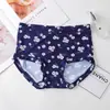 Ropa Interior Sin Costuras para Mujer, Entrepierna de Algodón Puro Antibacteriano, Transpirable, Estampada para Niñas, Estilo Delgado de Verano, Cintura Media, Talla Grande, Estilo de Seda de Hielo para Mujer