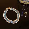 Pulseira com Pingente Redondo de Zircônia, Luxo Leve, Pulseira de Alta Qualidade, Temperamento Fashion e Exquisito, Joia de Mão Versátil, Design de Nicho