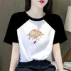 Camiseta de Manga Corta con Bloques de Color para Mujer de Comercio Exterior Transfronterizo, Nueva Moda Coreana de Verano, Top Reductor y Adelgazante