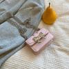 Bolso de Moda Estilo Coreano para Mujer 2024 Nuevo Simple Color Sólido Casual Pequeño Bolso Cuadrado Estilo Occidental Cadena Textiva Bolso Cruzado