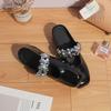 Sandalias Baotou de Nuevo Estilo para Mujer para Usar Afuera en Verano, Zapatos Cuadrados de Punta Alta para Mujer de Gama Alta y Elegantes, Zapatos Mary Jane Plateados