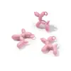 Pingente de Cachorro Balão de Liga Colorida Macaron Brincos Charme de Cachorro Balão Acessórios para Chaveiro Colar