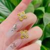 Método Antiguo Herencia Diamante Cruz Vajra Mortero Pendientes Cobre Chapado en Oro Versátil Exquisito Nicho Accesorios de Pendientes de Diamante