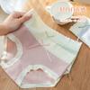 Ropa interior de algodón de fibra larga de Xinjiang para mujer, dulce de talle medio, algodón 5A, entrepierna antibacteriana, calzones transpirables para niña