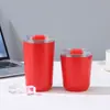 Nova Caneca Térmica Estilosa de Aço Inoxidável 304, Mini Copo de Café Portátil Simples, Copo de Água para Esportes ao Ar Livre com Tampa