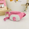 Bolsa de peito infantil simples estilo coreano com blocos de cor de nicho, única e fofa, bolsa de grande capacidade para meninos e meninas, mini bolsa transversal com blocos de cor
