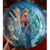 Suministros para Fiesta de Cumpleaños Infantil de la Princesa de Hielo Platos de Papel Vasos de Papel Servilletas de Papel Serpentinas Mantel Set de Decoración con Banderines