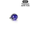 Nuevo Piercing G23 de Titanio Labret Stud Tres Puntas Rosca Externa Stud para Ceja Clavícula Perla Ópalo Accesorio de Joyería de Repuesto