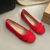 Bailarinas Francesas con Lazo Suaves Otoño 2026 Nuevo Estilo Rojo Suela Suave Corte Bajo Bailarinas Individuales Mujer