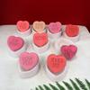 Cross-border nova série DIY Dia dos Namorados tridimensional carta de amor vela sabão incenso vela molde de silicone