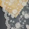 Novo vestido de verão bordado roupa de palco tecido bordado em estoque tecido bordado liso