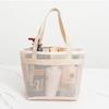 Bolsa de Praia Portátil de Malha Bolsa de Malha para Banho Natação Grande Capacidade Respirável Controle de Água Bolsa de Armazenamento Portátil Bolsa de Viagem