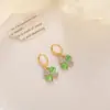 Super Fada Elegante Alto Senso Fivela de Orelha Olho de Gato Tendência Personalidade Doce Cool Brilhante Verde Brincos Novo Estilo Popular Chinês