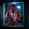 Pegatina de Ventana Electrostática de Doctor Sangriento de Terror de Halloween para Sala de Escape Bar Fiesta Atmósfera de Terror Calcomanía de Cristal sin Pegamento