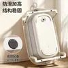 Tina de Baño para Bebé con Sensor de Temperatura Uso en Casa Plegable Antideslizante Tina de Baño para Bebé Puede Sentarse y Acostarse Tina de Baño Ampliada para Niños