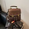Mochila Transfronteriza para Mujer Nueva Versátil Portátil Bolsa Cuadrada Pequeña Gran Capacidad Moda Nicho Bandolera de un Hombro