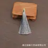 8cm capuchón de metal borla pequeña borla abanico colgante marcapáginas borla ropa accesorios para el cabello borla accesorios decorativos al por mayor