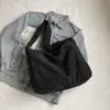 Bolsas de Comercio Exterior Nueva Tendencia Bolsas de Tote para Estudiantes de Gran Capacidad para Clase Ropa de Trabajo Diaria con Textura de Pana Bolsos Cruzados