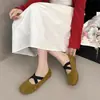 Zapatos Mary Jane retro de estilo francés con tiras cruzadas para mujer, nuevos zapatos planos de ballet de otoño 2026, zapatos bajos de noche