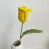 Tulipa Simulada Flor Eterna DIY Tricotada à Mão Flor de Lã Fresca Produto Acabado Presente de Feriado Buquê