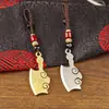 Nuevo llavero de cuchillo de cocina de acero inoxidable con cuerda trenzada a mano, colgante para llave de coche, adorno artesanal