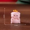 Muñeco de Cerdo de la Suerte Lindo Lingote Linda Decoración DIY de Micro Paisaje Accesorios Colgantes de Bolsa Ciega Mini Adornos Pequeños