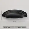 B- 417 Cajón americano concha europea manija semicírculo negro manija retro china espaciado de agujeros 89 mm