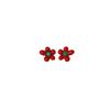 Pendientes navideños de flor roja pequeña 2024, nuevos pendientes de otoño e invierno, elegantes, de estilo retro, sencillos y combinables.