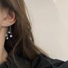 Nuevos aretes populares de borla de circón, temperamento, diseño especial, aretes de nicho, estrella, diamante brillante, aretes de dos piezas