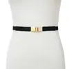 Transfronteiriço Europeu e Americano das Mulheres Pequena cintura selo nova moda feminina simples cinto elástico flor fivela cinto decorativo local atacado