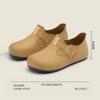 Sapatos Birkan Femininos Verão 2025 Novo Estilo Slip-on Sapatos Moto Cabeça Grande Feios Fofos Sapatos Birkan Preguiçosos Vintage para Usar na Rua