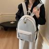 Mochila Casual Simples Estilo Coreano para Estudante Universitário Moda Padrão Trançado Mochila Feminina 2025 Nova Bolsa Feminina de Grande Capacidade