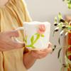 Sentido del Diseño Rosa Tridimensional Anaglifo Taza de Agua de Cerámica Corazón de Chica de Alto Nivel ins Regalo para Novia Taza de Cerámica