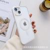 Funda magnética de succión sensible al tacto iPhone13 para 16Magsafe simple transparente funda de silicona Apple 15promax