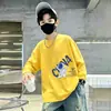 Camiseta de manga larga para niño, nuevo modelo primavera y otoño 2026, algodón puro, para niños mayores, ropa de otoño para niños, camiseta de otoño para niños