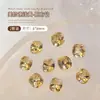 Celebridad en línea popular otoño e invierno Maillard K9 Marrón amarillo corazón torcido con forma de corazón punta inferior diamante uña zirconita decoraciones para uñas