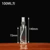 Spot 50 100ml Botella de Plástico PET Transparente Botella con Atomizador Doméstica Portátil Pequeña Botella con Atomizador Botella para Alcohol Loción