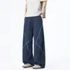 Pantalones Deportivos Finos de Verano para Hombre 2026 Nueva Marca de Moda Diseño Holgado Caída Amplia Pierna Pantalones Casuales Ropa de Hombre