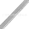 Red de Diamantes de Venta Caliente Transfronteriza de 5 mm de un Solo Lado y una Sola Fila de Pedrería con Diamantes Incrustados Encaje de Diamantes para Ropa DIY Vestido de Novia Accesorios Decorativos