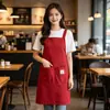 Novo Avental de Cozinha Impermeável e à Prova de Óleo Roupa de Trabalho Catering Feminino Estilo Coreano Cintura Fina Masculino Impressão Fixa Logo
