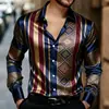 Moda Masculina Transfronteiriça 2026 Cardigã Camisa de Manga Longa com Estampa 3D de Rosas Tendência Casual Versátil