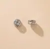 Prata Esterlina S925 Recortada Pequenas Moedas de Cobre Contas Espaçadoras Contas Planas Corda Trançada Artesanal DIY Colar de Mão com Contas Acessórios de Contas Soltas de Moeda