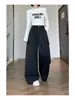 Pantalones de Traje para Mujer 2026 Nuevo Verano Americanos de Tiro Alto Ropa de Trabajo Negros de Pierna Ancha para Mujer Pierna Recta Ajustada Plátano Casual