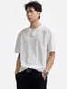 Ropa de Hombre Fengshe / Verano 2026 Estilo Old Money Camiseta de Manga Corta para Hombre Manga Media Verano Cuello Redondo Suelto Medio Cárdigan