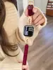 Gipsófila Zircón Cobre Correa de Cuero Adecuada para Apple Watch Iwatch11 Generación 10/987Ultra/Se