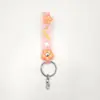 Nuevo llavero cuerda de goma blanda colgante de bolsa accesorios cuerda de cuero lindo llavero de pvc cuerda de goma blanda venta al por mayor